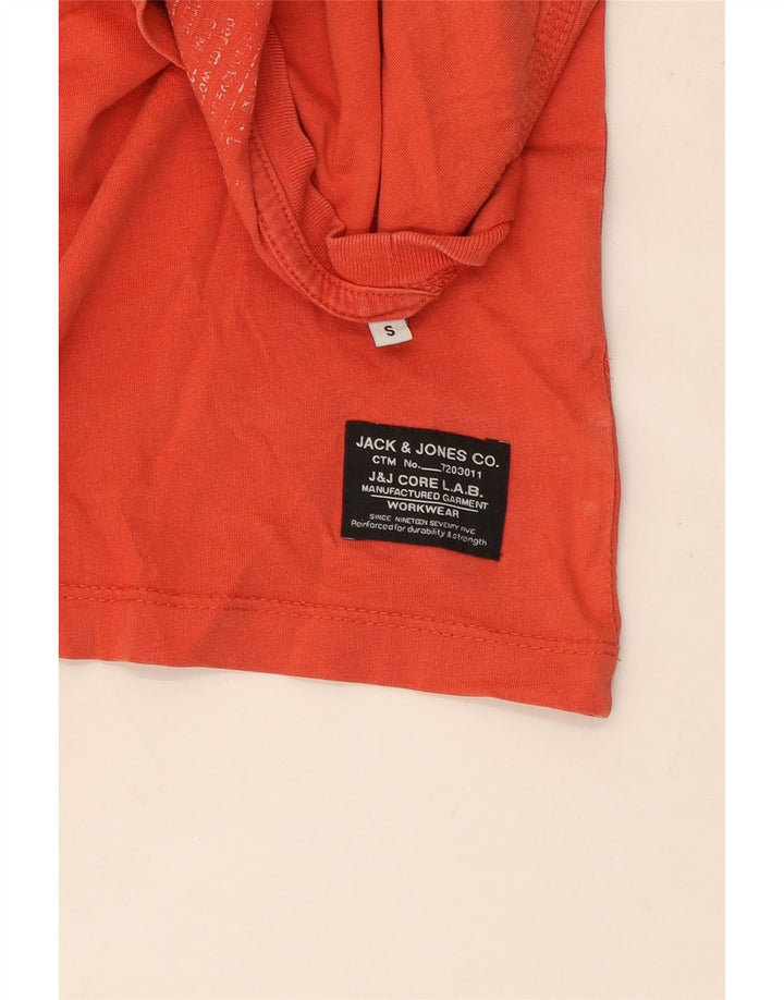 T-shirt grafica da uomo Jack & Jones Top piccola in cotone rosso