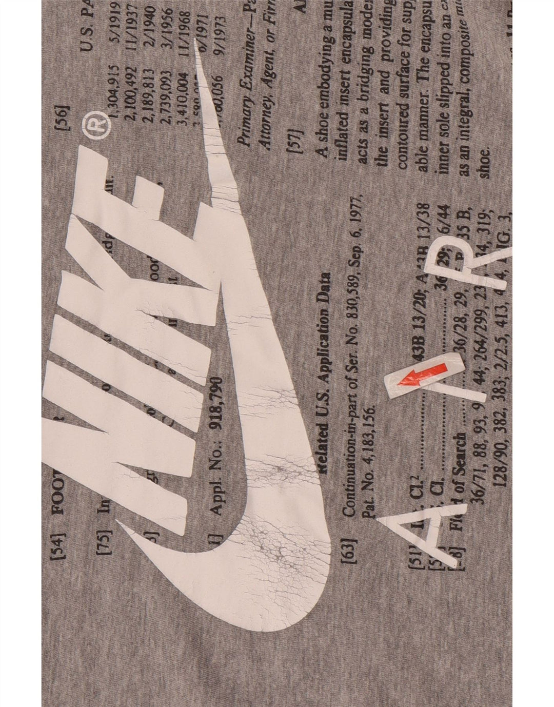 T-shirt grafica da uomo Nike Top UK 39/41 cotone grigio medio