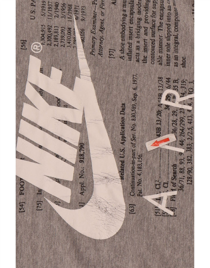 T-shirt grafica da uomo Nike Top UK 39/41 cotone grigio medio