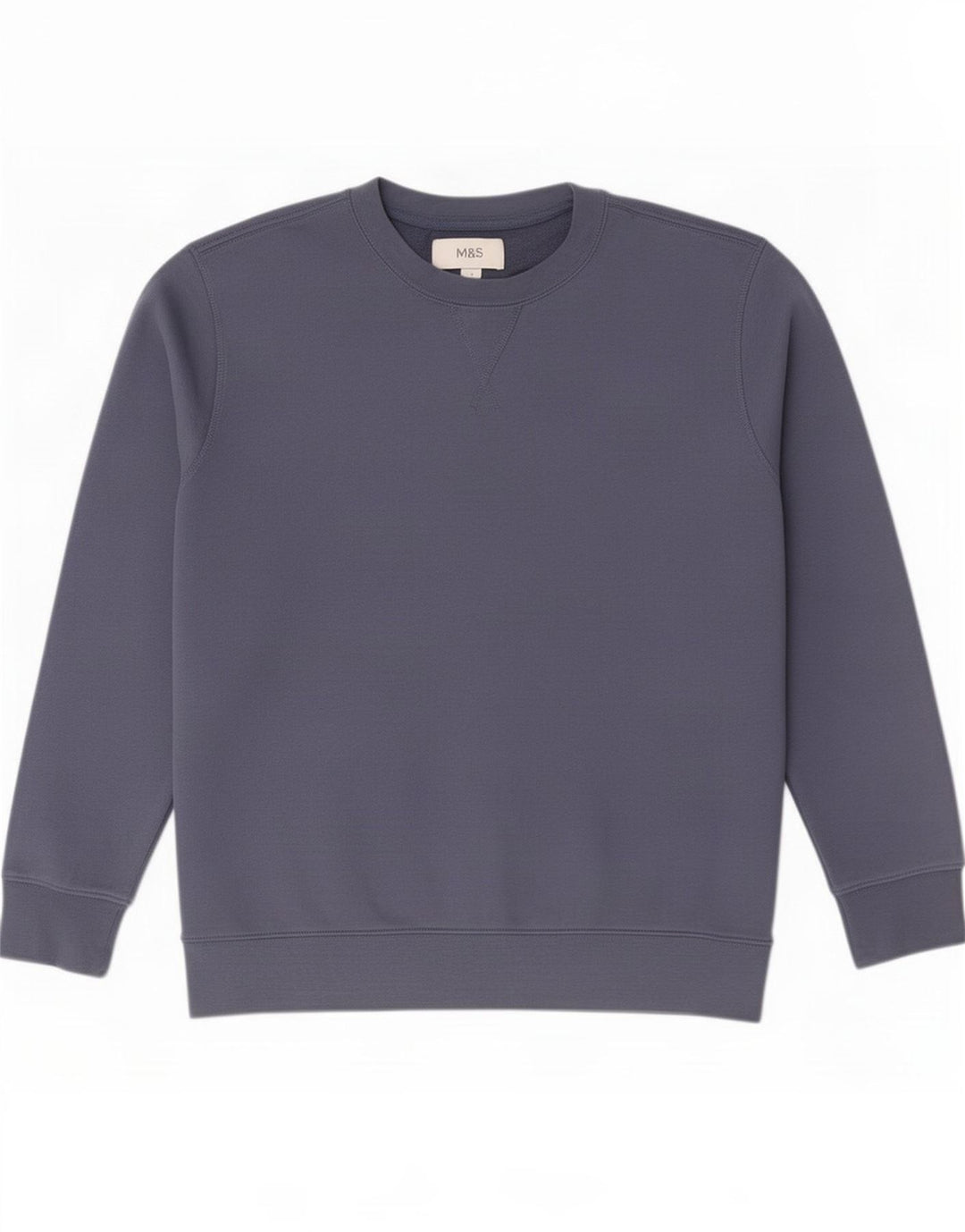 Felpa da uomo Marks & Spencer maglione medio cotone blu navy