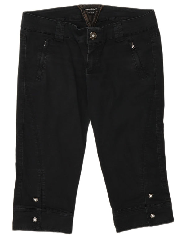 Pantaloni Capri da donna Guess W32 Large in cotone nero