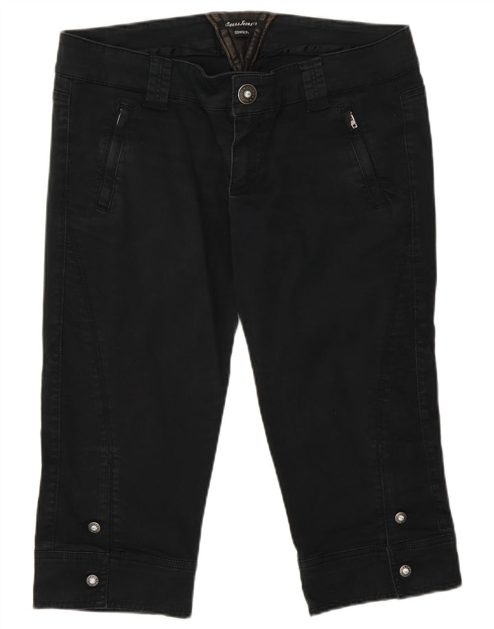Pantaloni Capri da donna Guess W32 Large in cotone nero