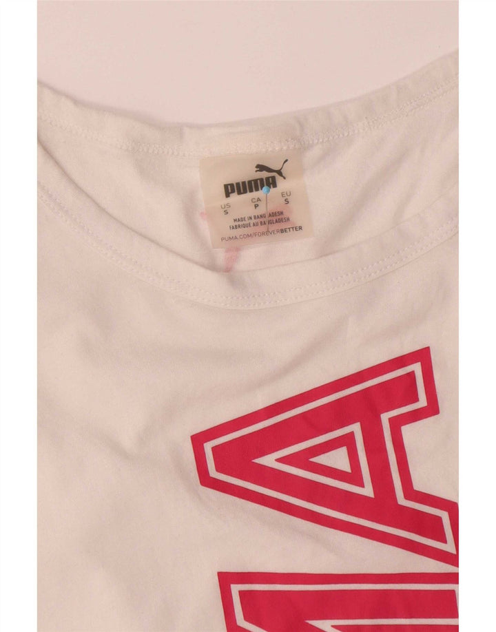 Canotta grafica oversize da donna Puma UK 10 piccola in cotone bianco