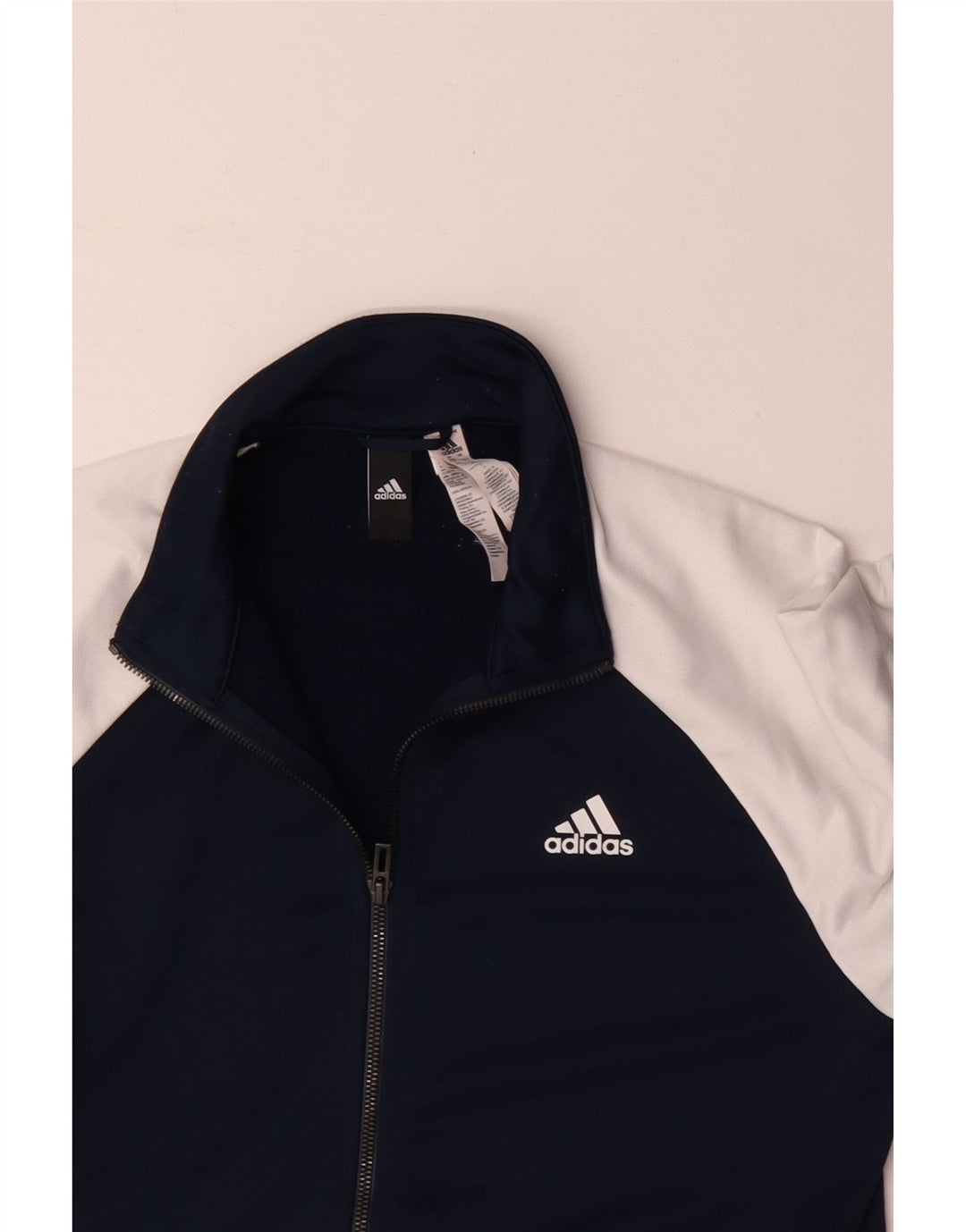 Giacca da tuta da uomo Adidas UK 38/40 Medium Blu Navy Colourblock