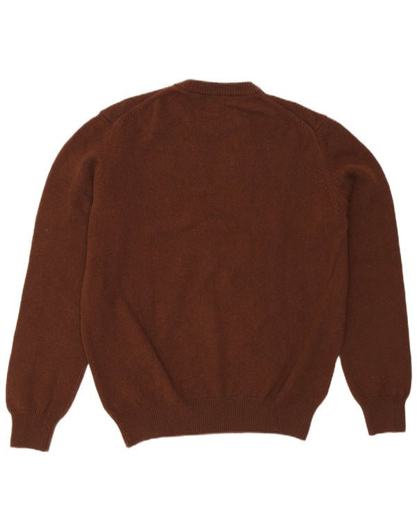 Maglione da uomo girocollo Marina Yachting piccolo marrone in lana vergine
