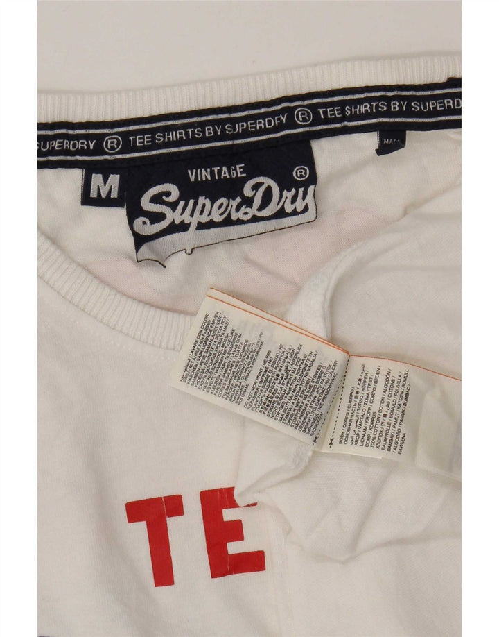 T-shirt grafica da uomo Superdry Top in cotone bianco medio
