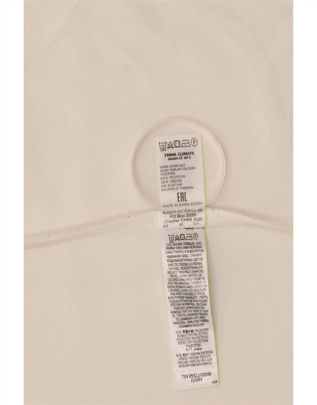 MARKS & SPENCER Giacca blazer aperta da donna con maniche a 3/4 UK 12 Medio Bianco
