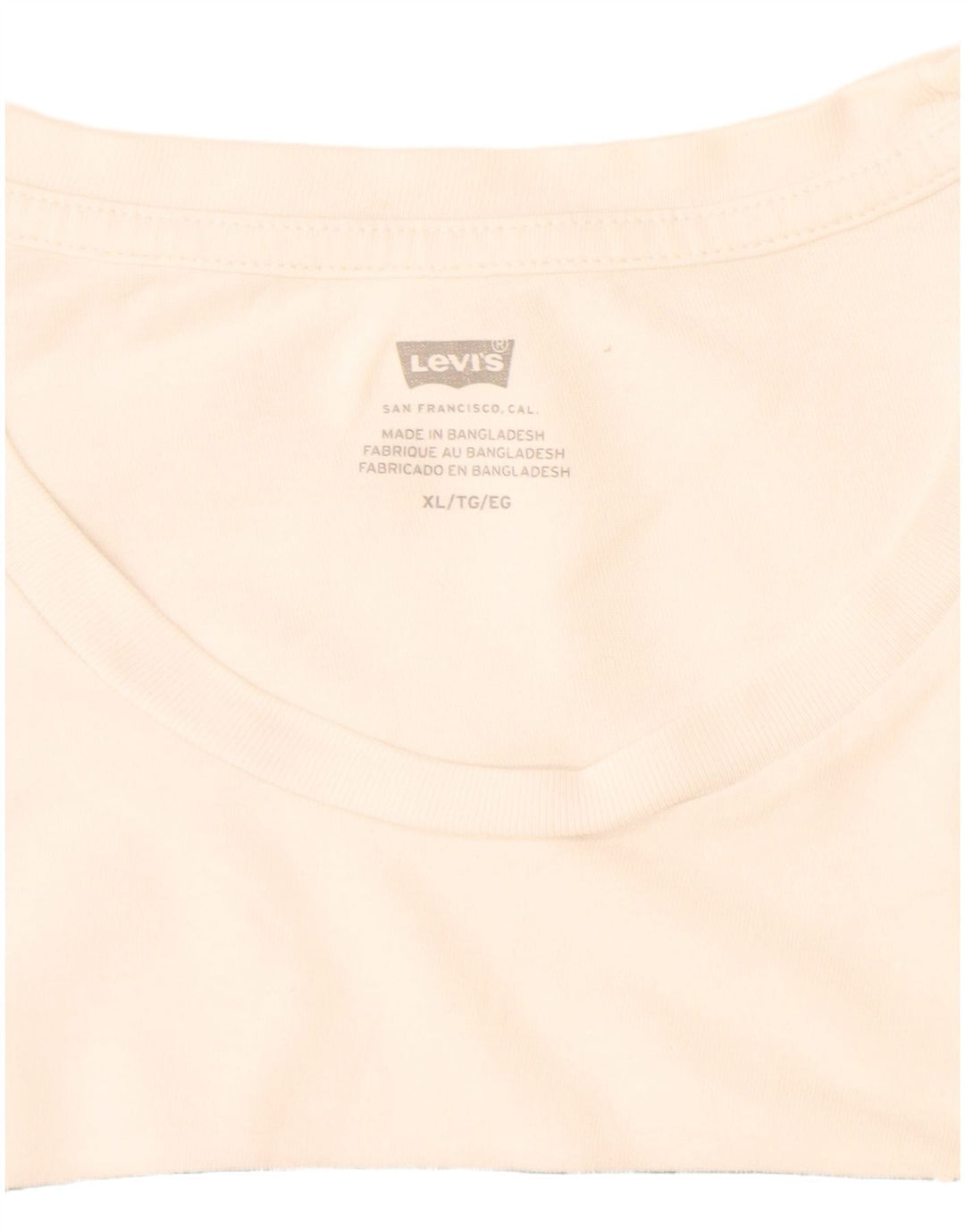 T-shirt grafica da uomo Levi's Top XL in cotone bianco