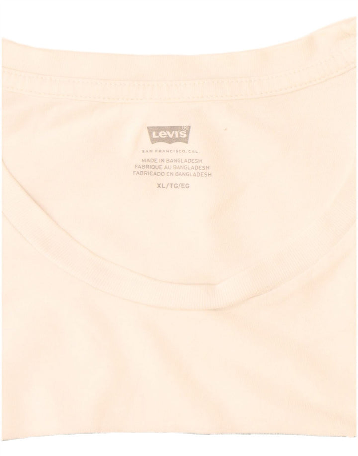 T-shirt grafica da uomo Levi's Top XL in cotone bianco