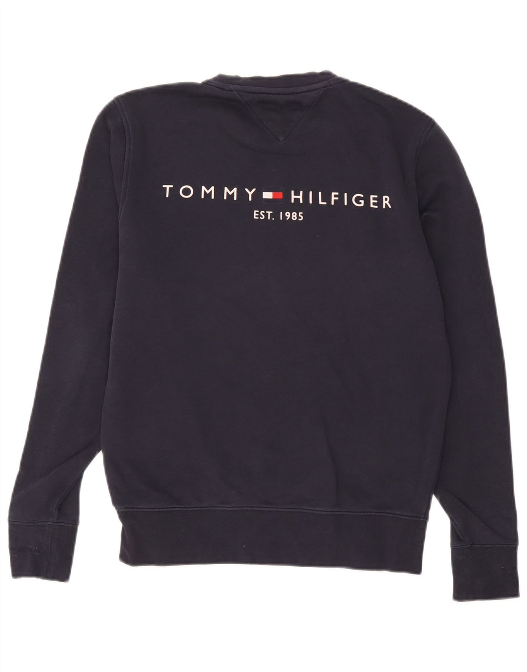 Tommy Hilfiger Uomo Felpa Maglione Medio Blu Navy Cotone
