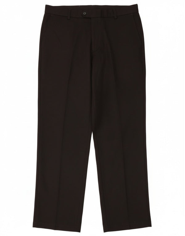 Pantaloni da completo dritti da golf da uomo Izod W38 L32 poliestere nero