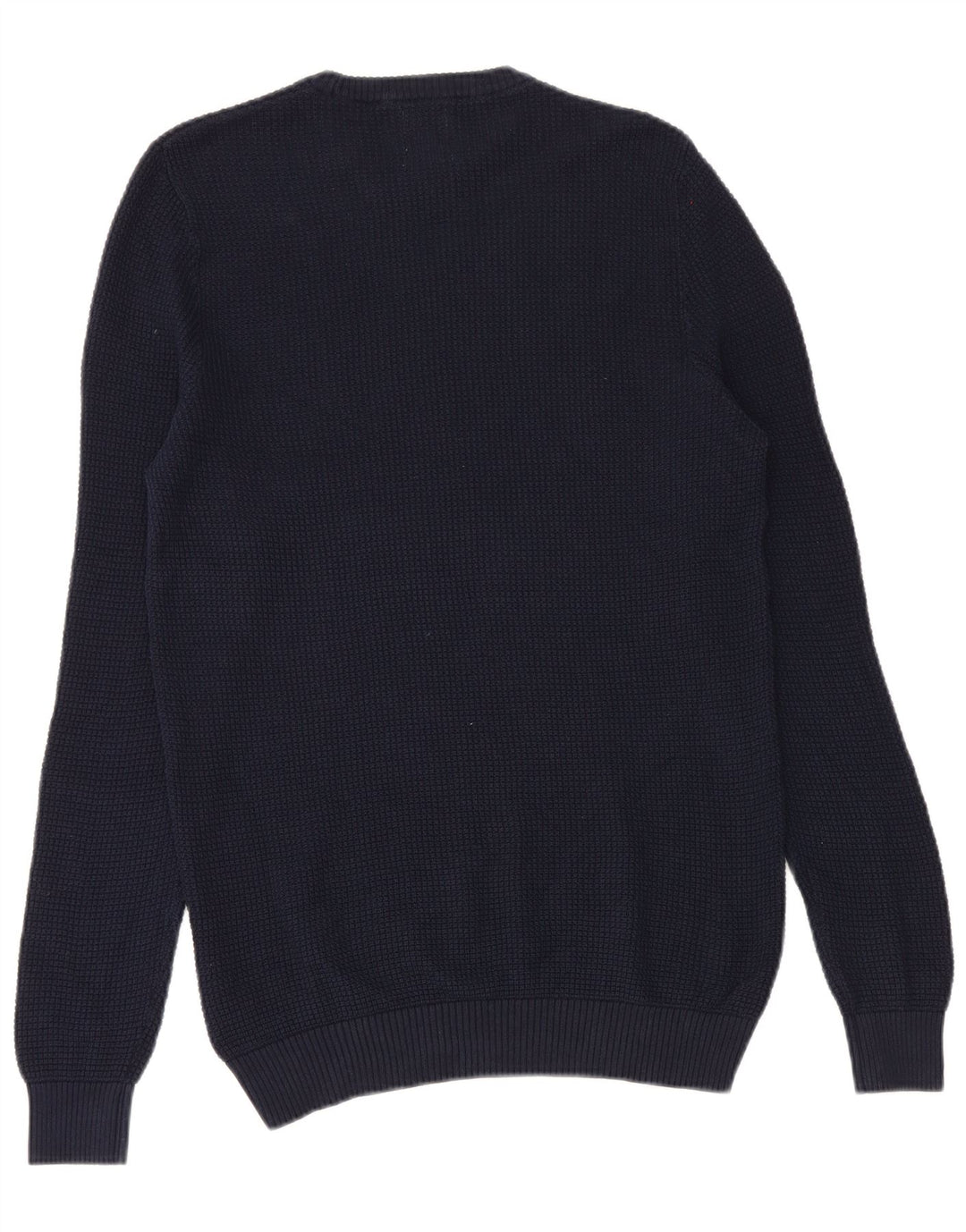 Maglione maglione girocollo da uomo Zara in cotone blu navy medio
