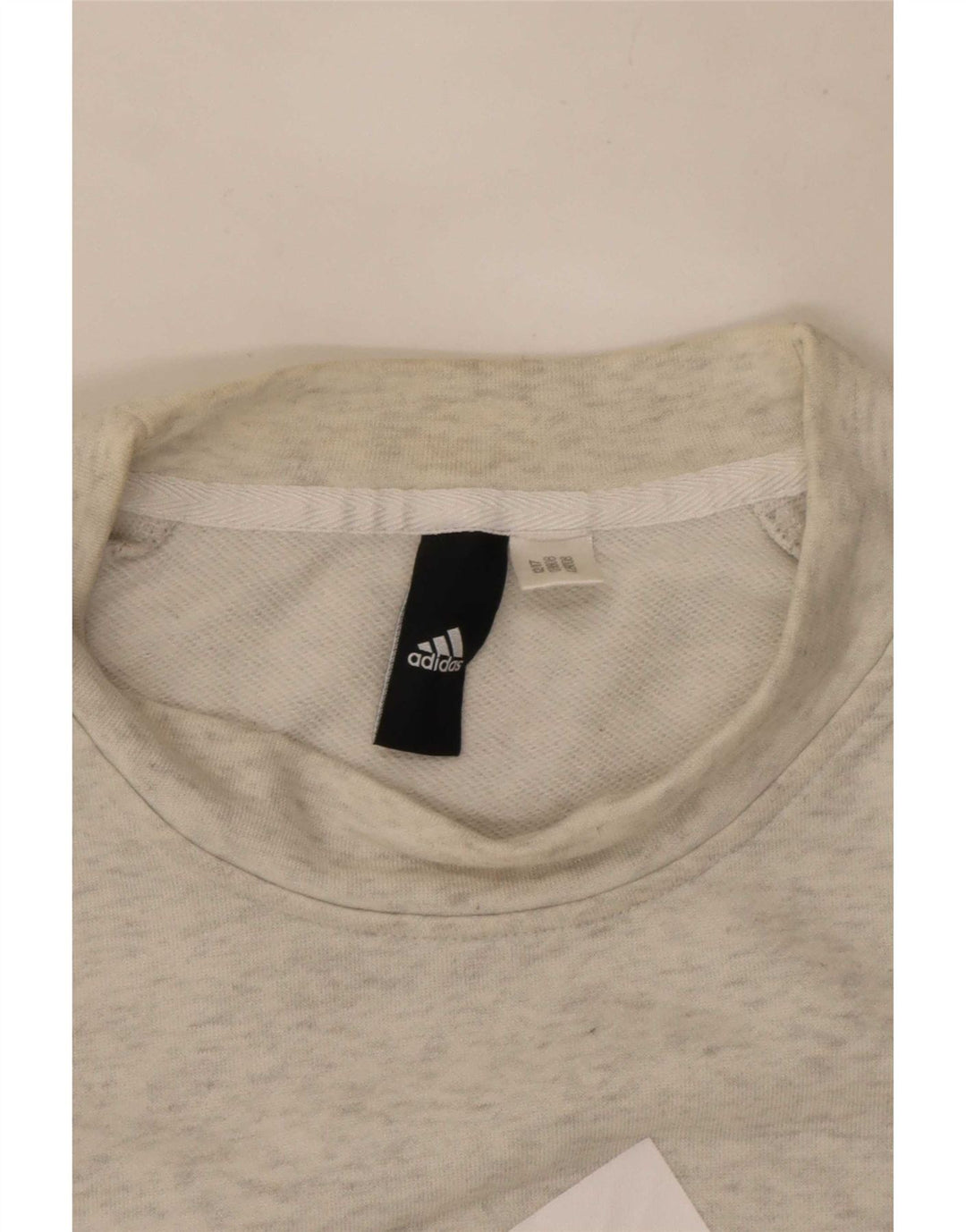 Felpa grafica da donna Adidas Jumper UK 8 Small Grey Flecked