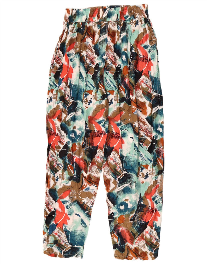 Pantaloni casual da donna con motivo astratto Avant Garde W30 L28 multicolore