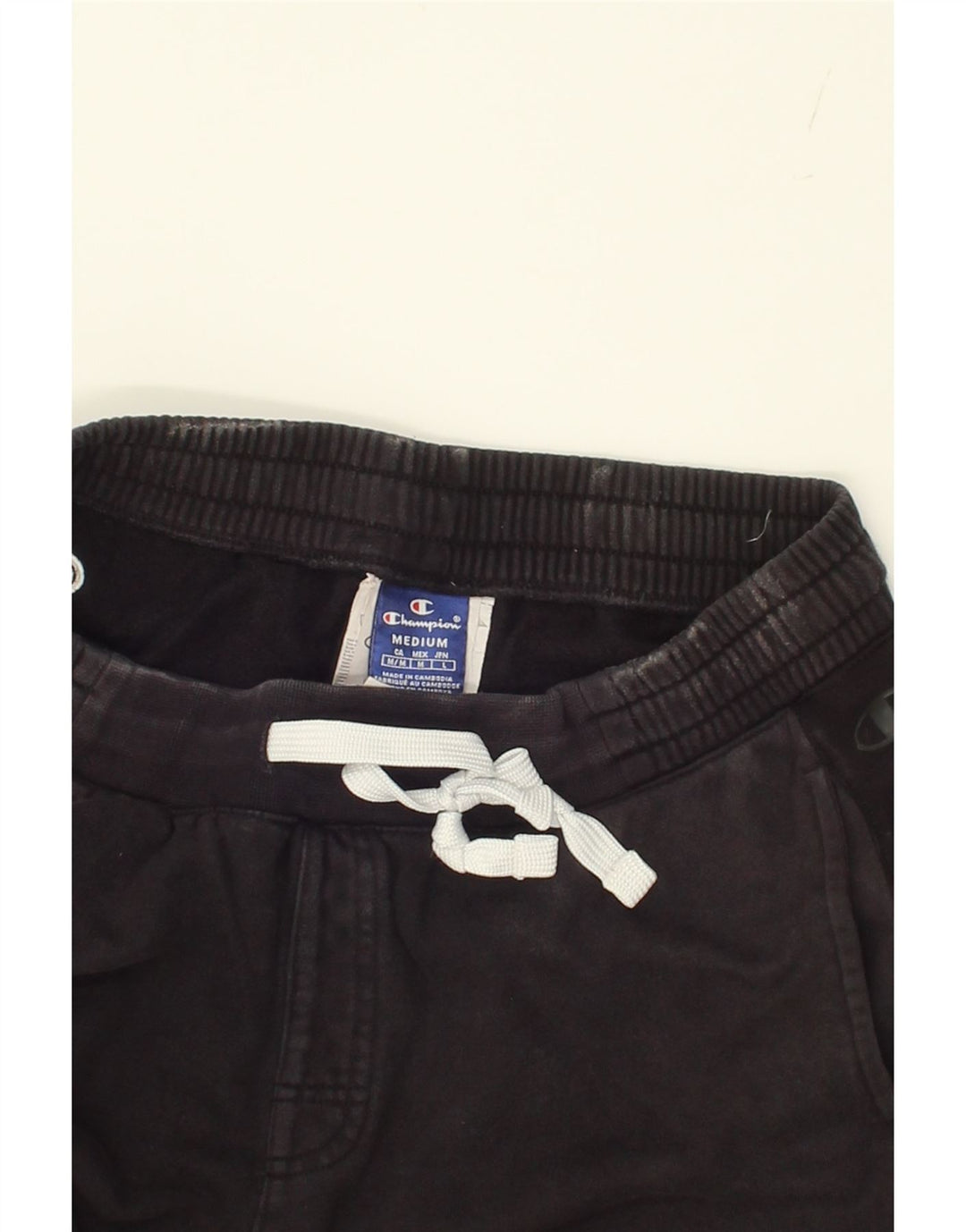 CHAMPION Mens Graphic Tracksuit Trousers Joggers Medium  Black Cotton Vintage Champion and Second-Hand Champion from Messina Hembry 