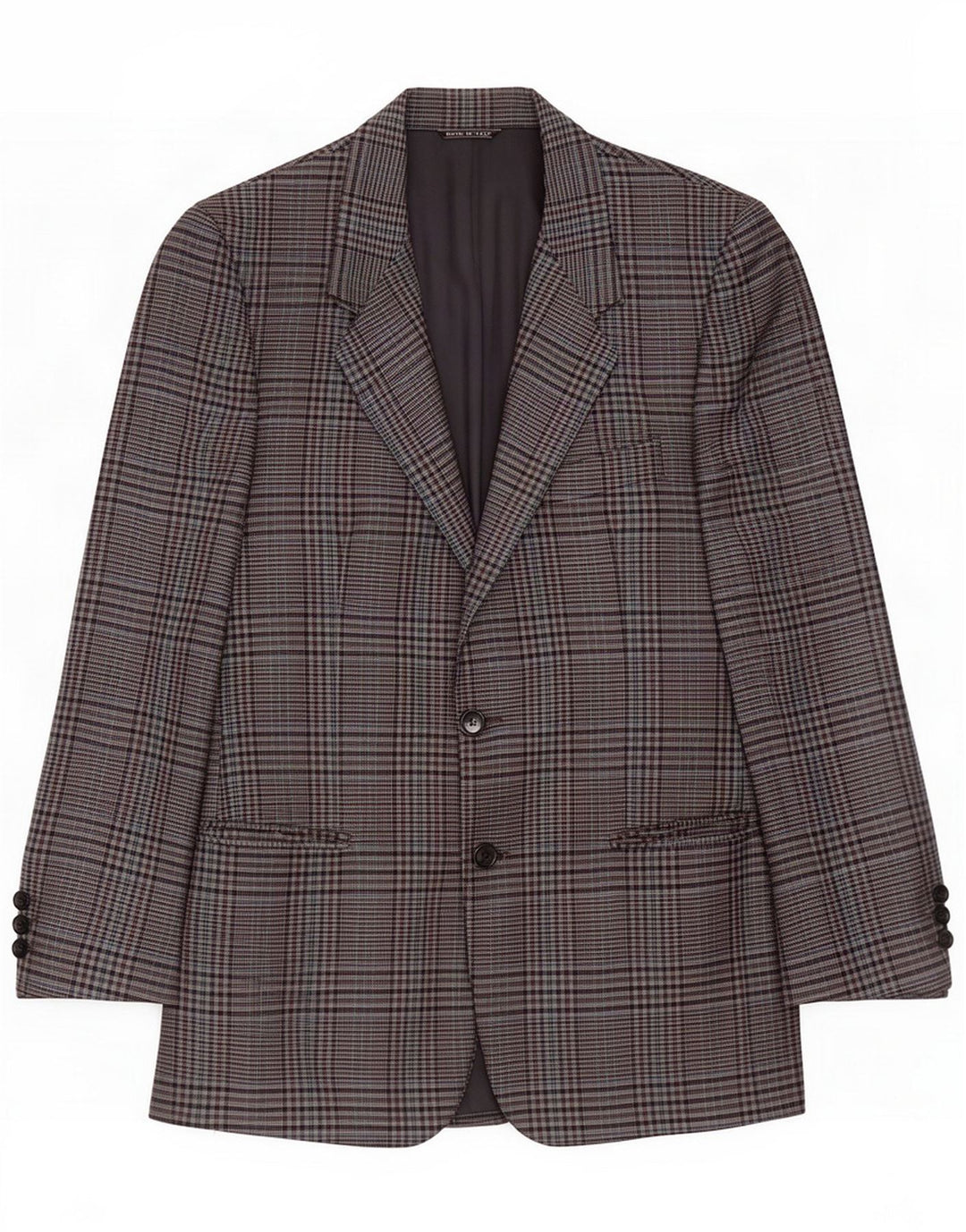 Adolfo Trabaldo Giacca blazer da uomo a 2 bottoni IT 48 Lana a quadri grigio medio