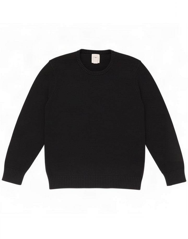 Dockers Maglione girocollo da uomo in cotone nero medio