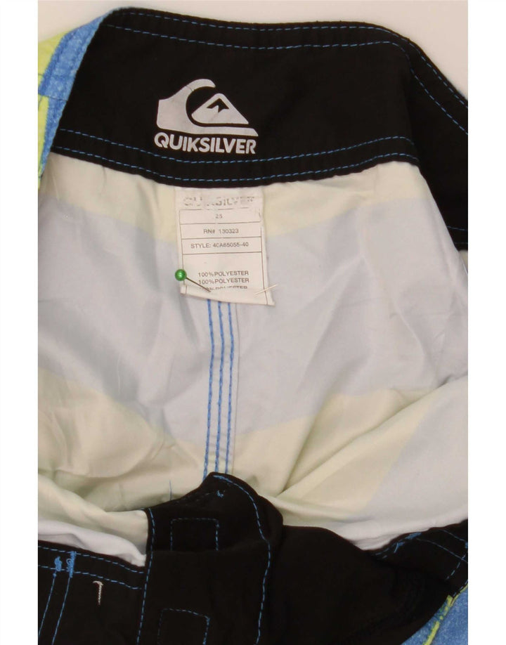 Pantaloncini da bagno da uomo Quiksilver XS in poliestere a righe blu
