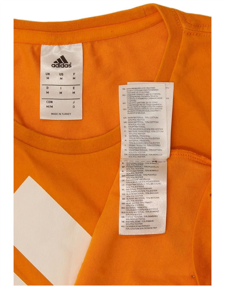 T-shirt grafica da uomo Adidas Top in cotone arancione medio