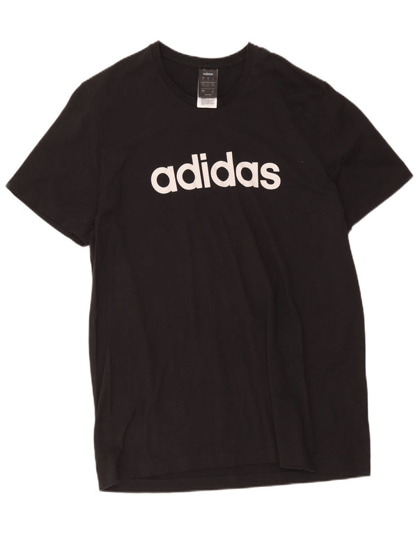 T-shirt grafica alta da uomo Adidas Top XL in cotone nero