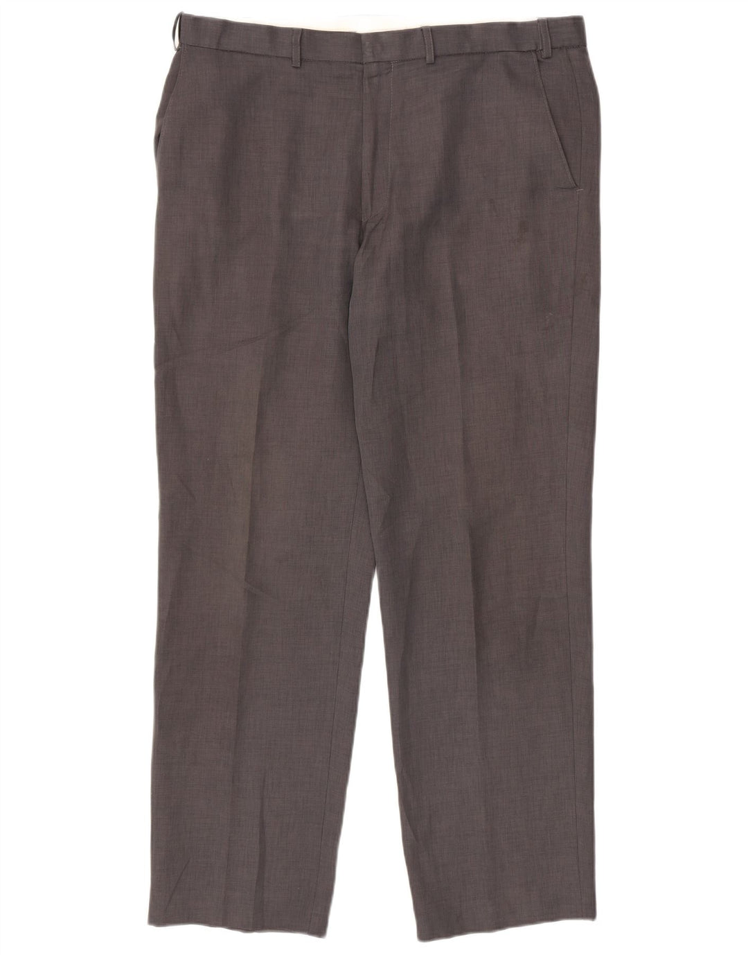 Pantaloni chino dritti da uomo Marks & Spencer W38 L33 poliestere grigio