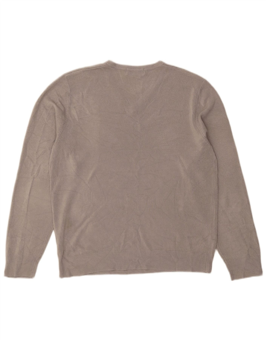 Maglione da uomo con scollo a V blu Harbour Marks & Spencer in acrilico grigio medio