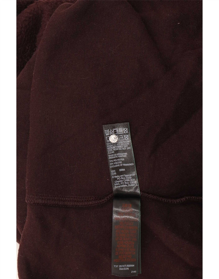 Maglione in pile oversize da donna Marks & Spencer UK 14 Borgogna medio
