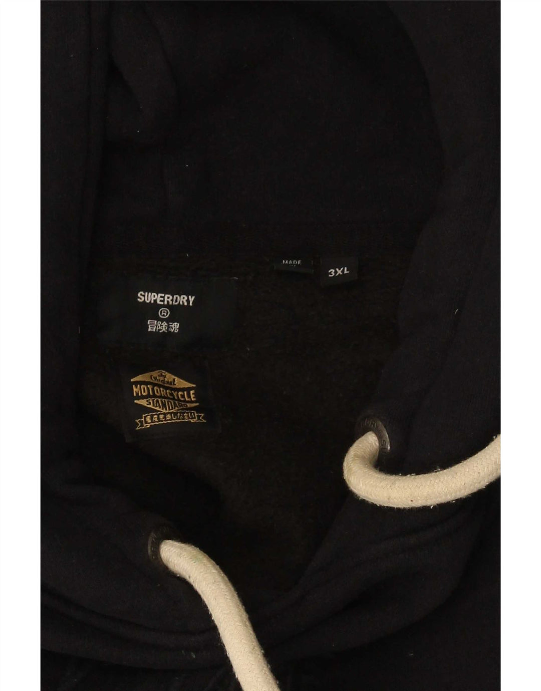 Felpa con cappuccio grafica da uomo Superdry 3XL nera