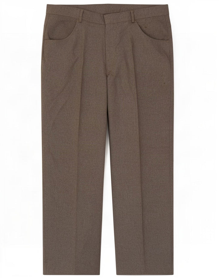 Pantaloni casual dritti da uomo Farah W38 L31 poliestere grigio