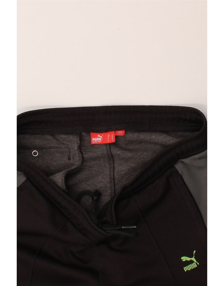 PUMA Womens Bermuda Sport Shorts UK 14 Medium  Black Colourblock Vintage Puma and Second-Hand Puma from Messina Hembry 