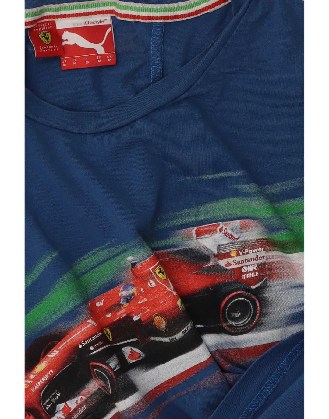 T-shirt grafica Puma Scuderia Ferrari da uomo, blu medio