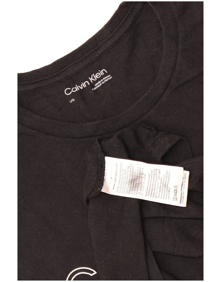 CALVIN KLEIN Canotta grafica da uomo grande in cotone nero