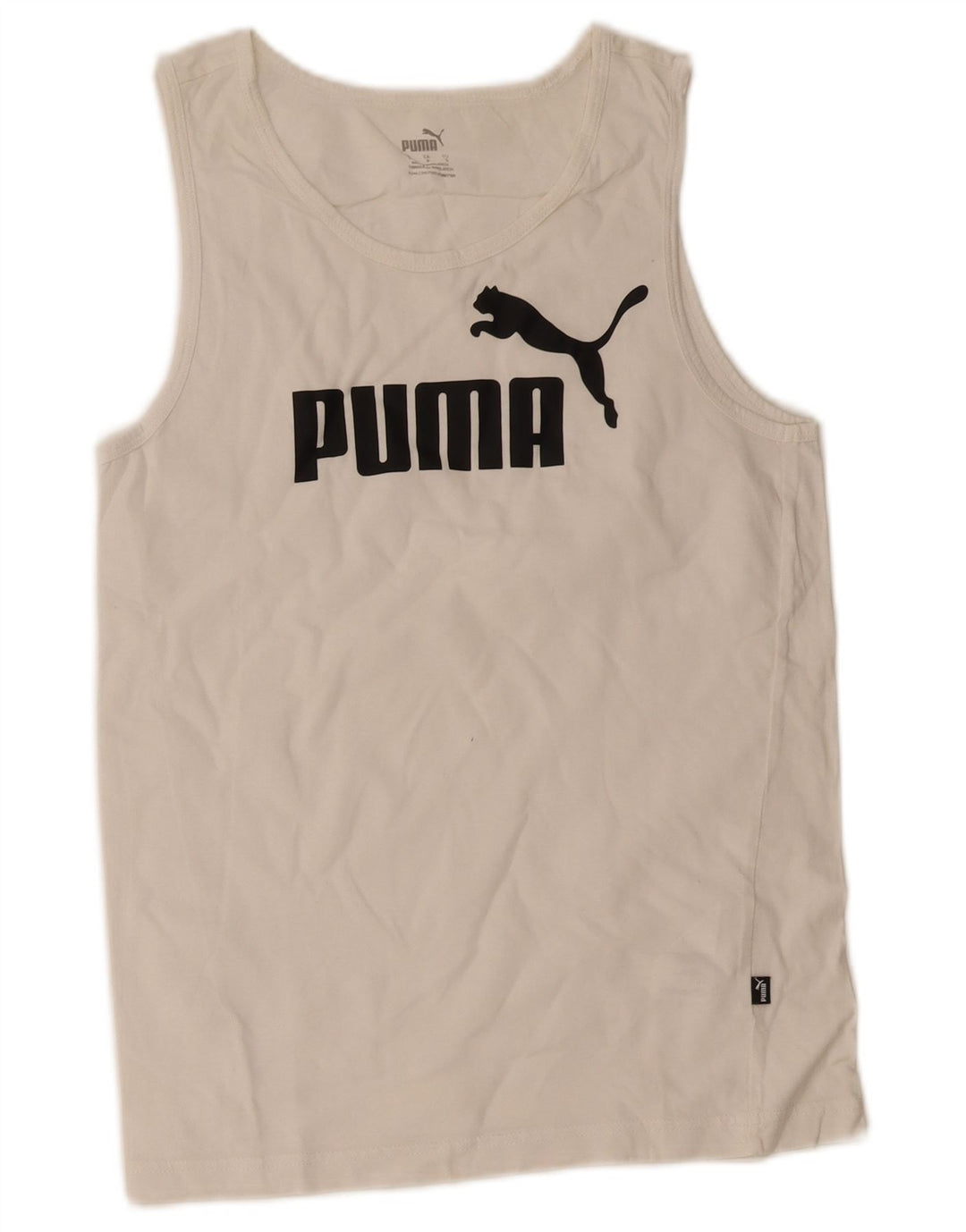 Canotta grafica da uomo Puma Small in cotone bianco
