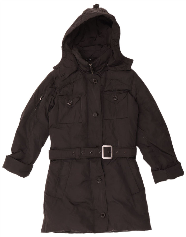 Cappotto imbottito con cappuccio da donna Canadiens UK 16 grande poliestere nero