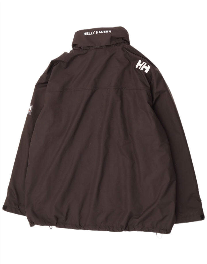 Giacca antipioggia con cappuccio grafica da uomo Helly Hansen UK 46 3XL poliestere nero