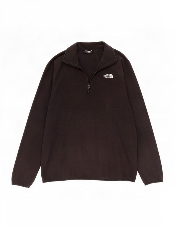 Maglione in pile da uomo The North Face con zip e collo in poliestere nero medio