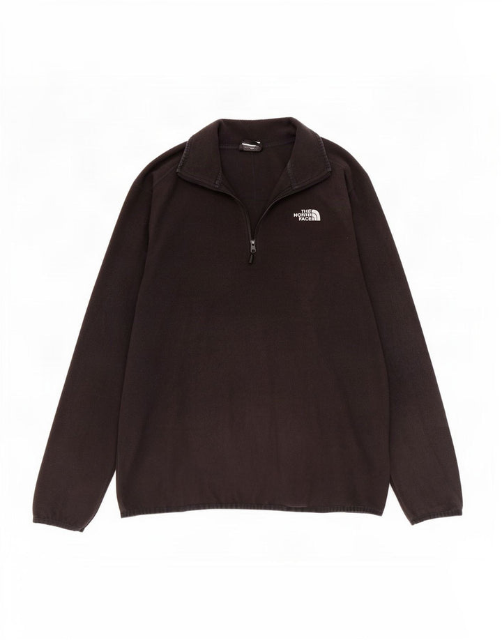 Maglione in pile da uomo The North Face con zip e collo in poliestere nero medio