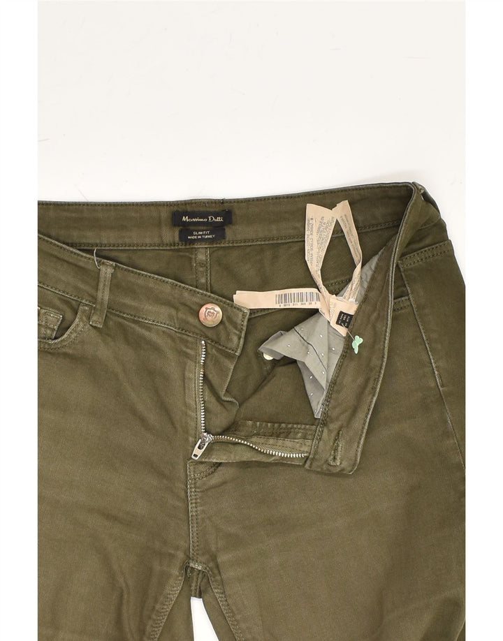 MASSIMO DUTTI Womens Slim Jeans EU 38 Small W29 L29 Khaki Cotton | Vintage Massimo Dutti | Thrift | Second-Hand Massimo Dutti | Used Clothing | Messina Hembry 