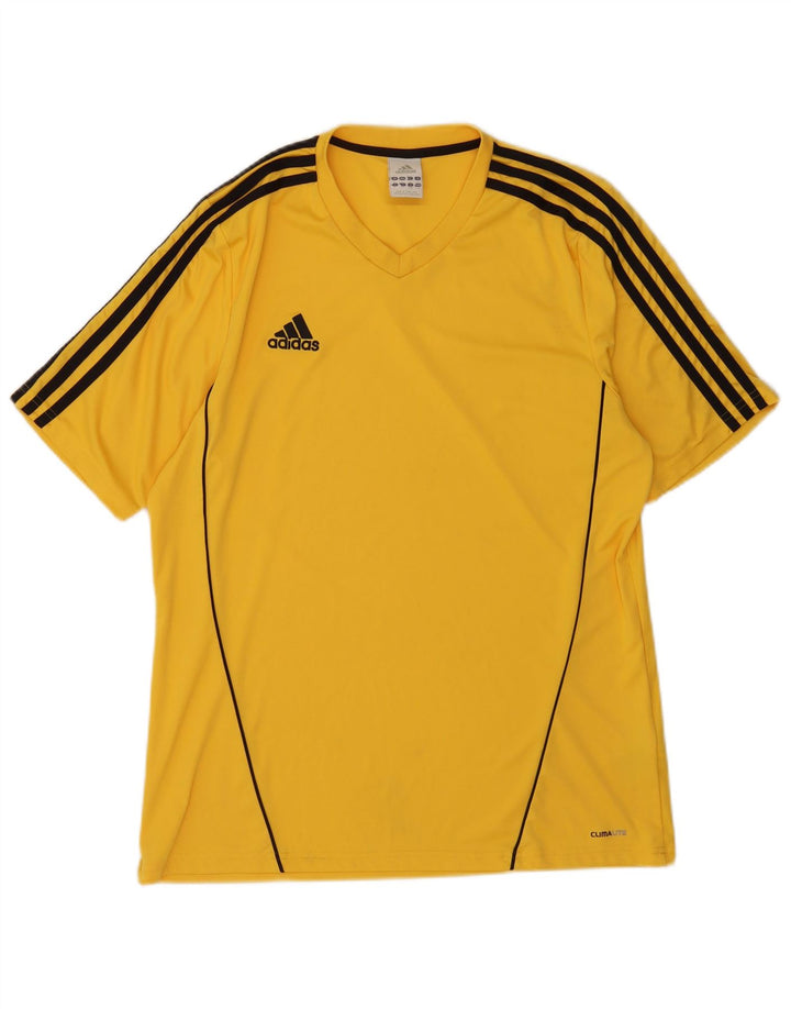 T-shirt Adidas Climalite da uomo, grande, in poliestere giallo