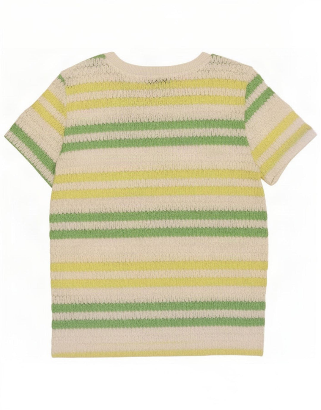 Top Zara da donna in maglia lavorata a maglia UK 10 piccolo poliestere a righe multicolore