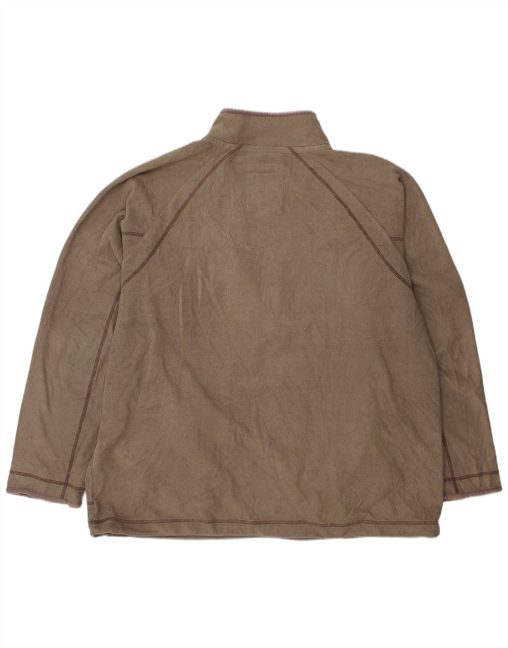 WEIRD FISH Maglione in pile da uomo con zip e collo XL grigio