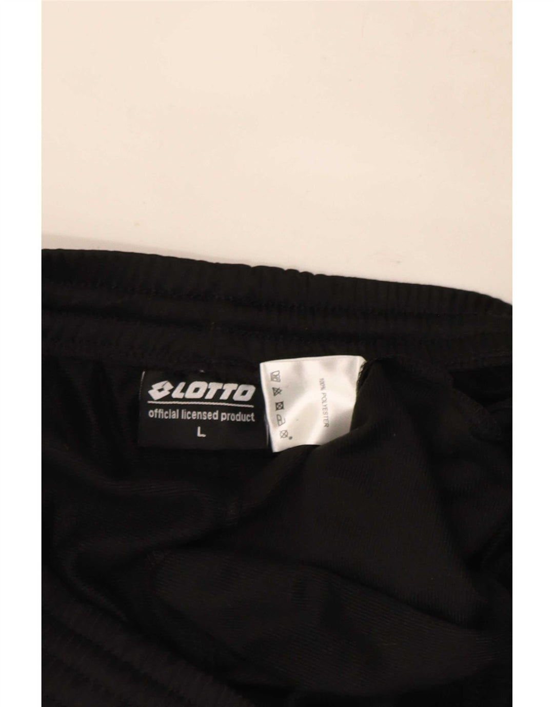 Pantaloni da tuta da uomo Lotto Joggers grandi in poliestere nero