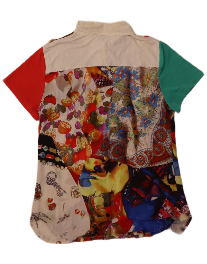 BAGARRY Camicia pullover da donna Camicetta UK 12 Patchwork medio multicolore