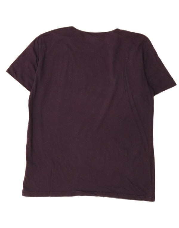 T-shirt grafica da uomo Puma Top Small in cotone color block blu navy