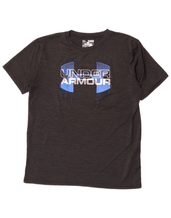 Maglietta grafica Under Armour da ragazzo Heat Gear 13-14 anni XL Nera
