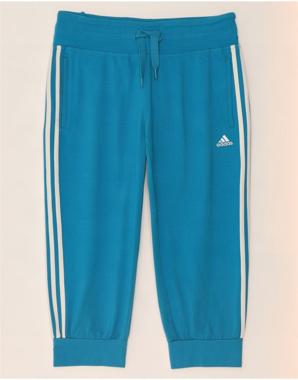 Pantaloncini sportivi Adidas da donna Bermuda UK 12 cotone blu medio