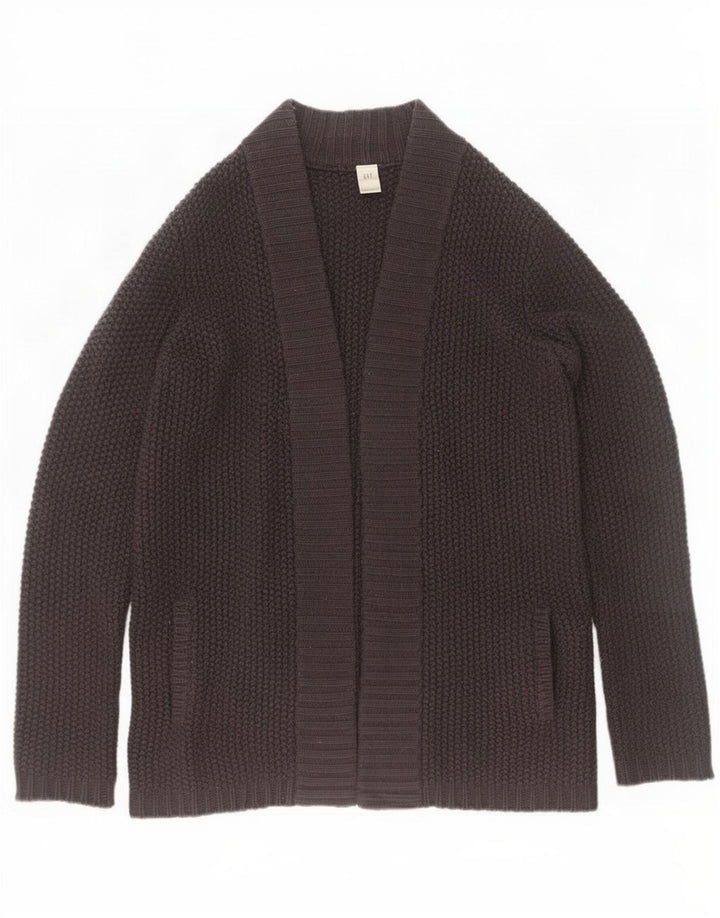 Maglione cardigan aperto oversize lungo da donna Gap UK 14 Lana nera media