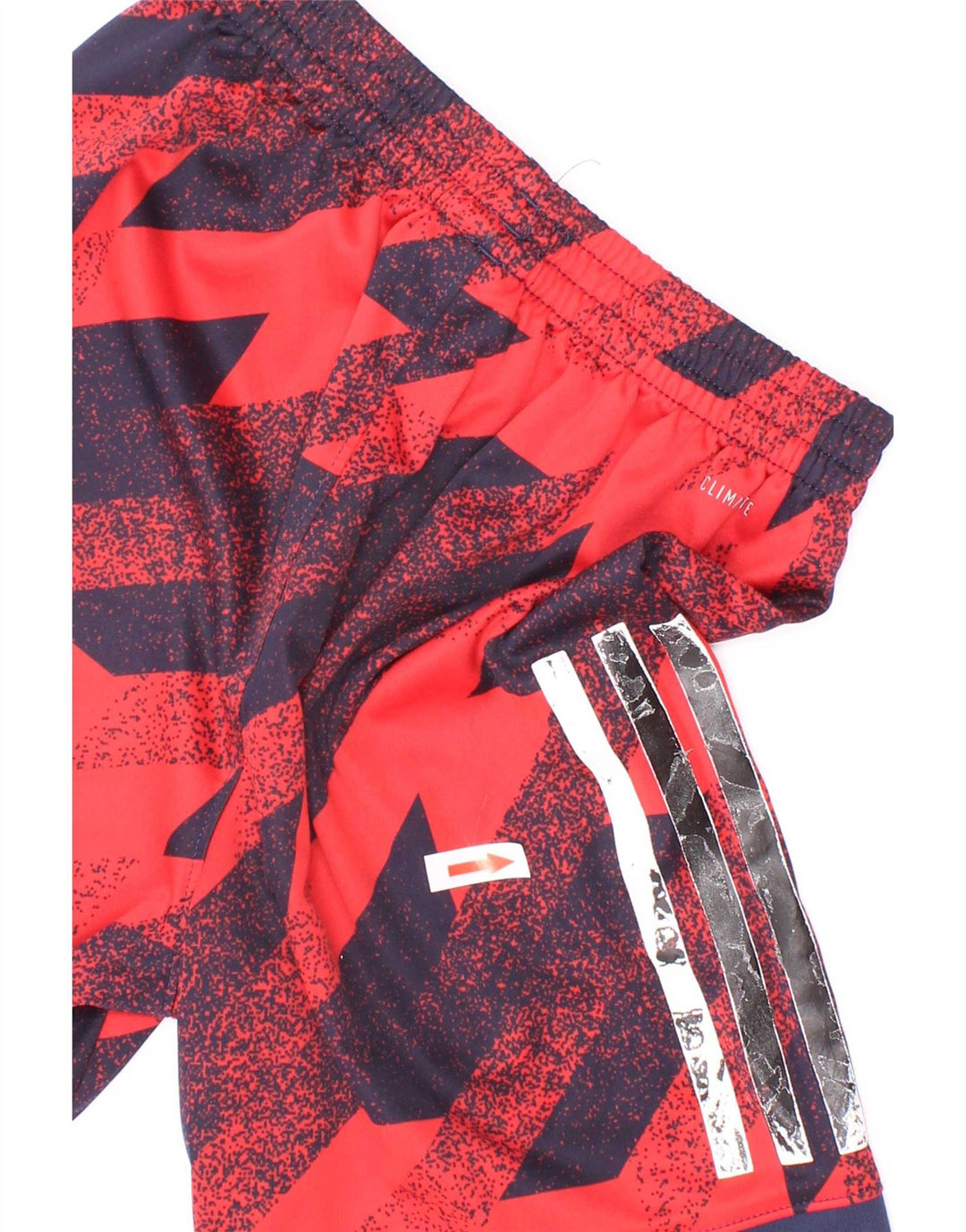 Pantaloncini sportivi Adidas Climalite da ragazzo 6-7 anni Poliestere geometrico rosso