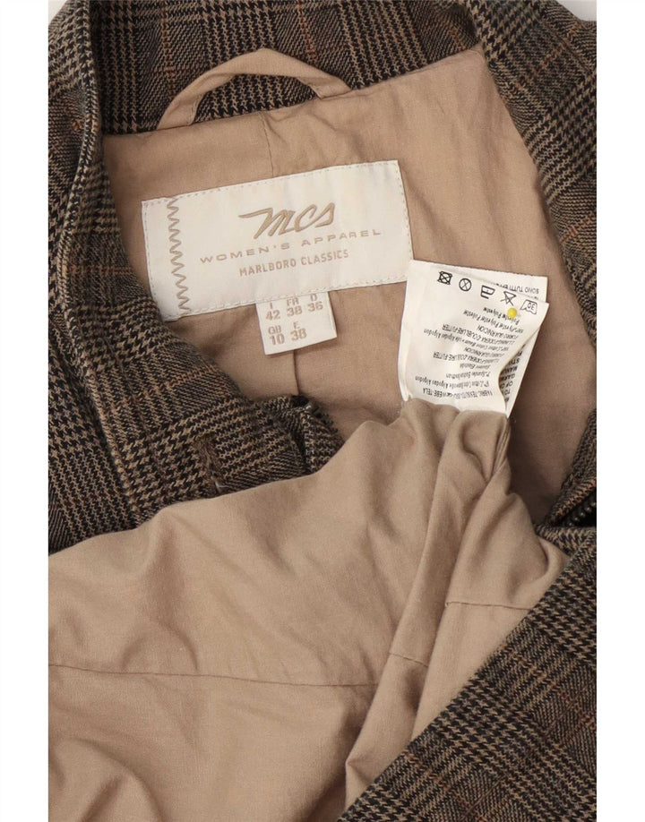Marlboro Classics Giacca utility da donna UK 10 Small Grigio Pied De Poule Cotone