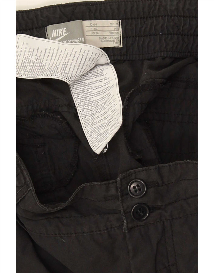Pantaloni cargo da jogging da donna Nike UK 16 Large W34 L30 poliestere nero